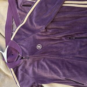 Purple Velour Track Jacket